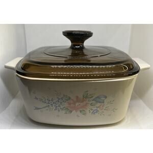 Corning Ware Symphony Casserole Dish with Lid A-1 1/2-B 1.5 Liter Dark Glass Lid